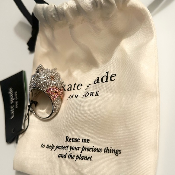 Kate Spade New York Pawlina Cat Ring Size 8 NWT - Picture 5 of 5